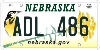 NE license plate ADL486