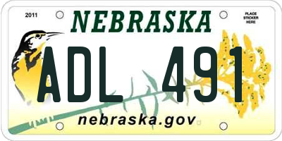 NE license plate ADL491