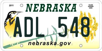 NE license plate ADL548