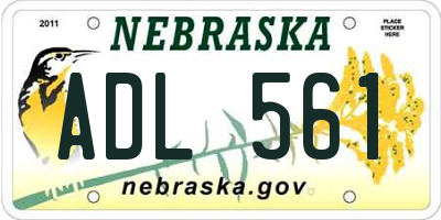 NE license plate ADL561