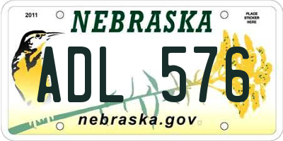 NE license plate ADL576