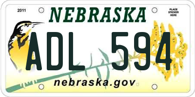 NE license plate ADL594
