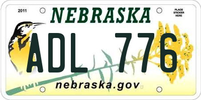 NE license plate ADL776