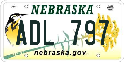 NE license plate ADL797