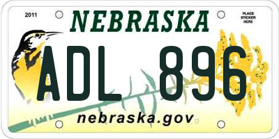 NE license plate ADL896