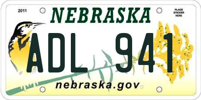 NE license plate ADL941