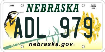 NE license plate ADL979