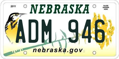 NE license plate ADM946