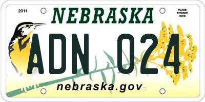 NE license plate ADN024