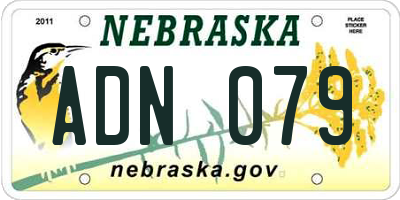 NE license plate ADN079