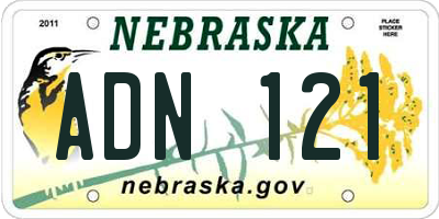 NE license plate ADN121