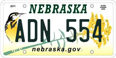 NE license plate ADN554