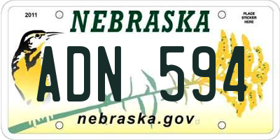 NE license plate ADN594