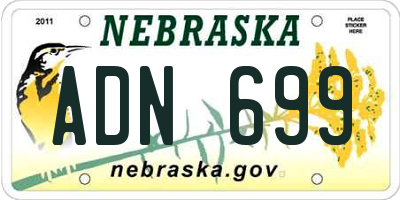 NE license plate ADN699
