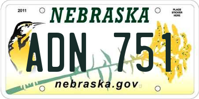 NE license plate ADN751