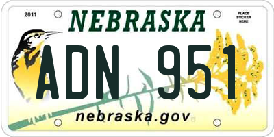 NE license plate ADN951