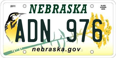 NE license plate ADN976