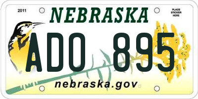 NE license plate ADO895