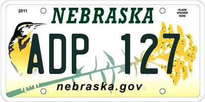 NE license plate ADP127
