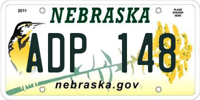 NE license plate ADP148