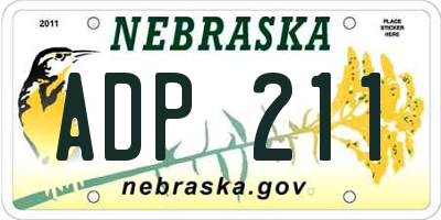 NE license plate ADP211
