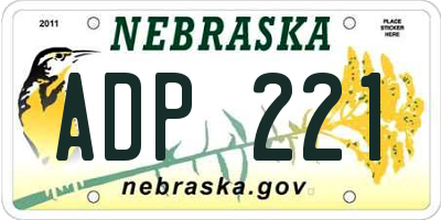 NE license plate ADP221