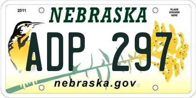 NE license plate ADP297