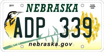 NE license plate ADP339
