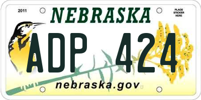NE license plate ADP424