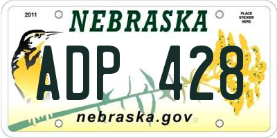NE license plate ADP428