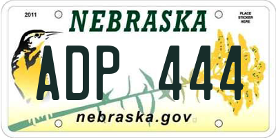 NE license plate ADP444