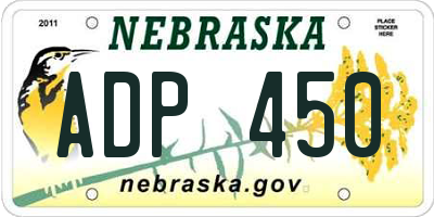 NE license plate ADP450