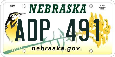 NE license plate ADP491