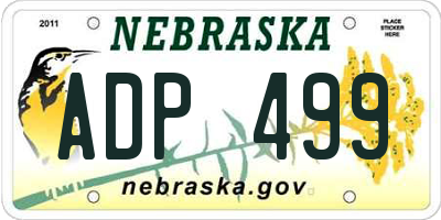 NE license plate ADP499