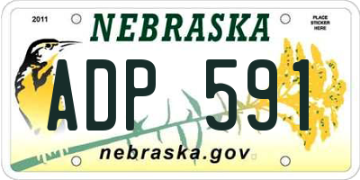 NE license plate ADP591