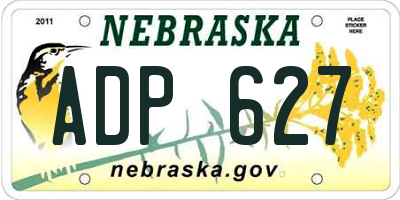 NE license plate ADP627