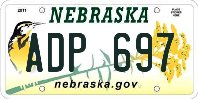 NE license plate ADP697