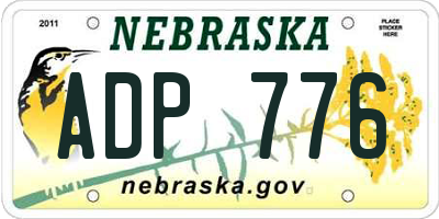 NE license plate ADP776