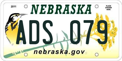 NE license plate ADS079