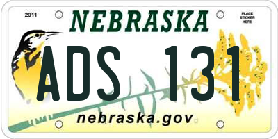 NE license plate ADS131