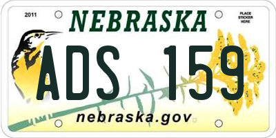 NE license plate ADS159
