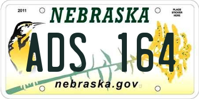 NE license plate ADS164
