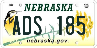 NE license plate ADS185