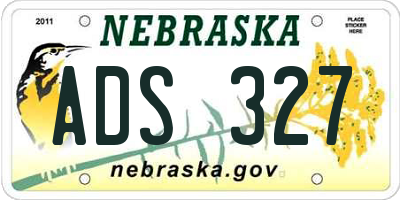 NE license plate ADS327