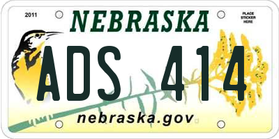 NE license plate ADS414