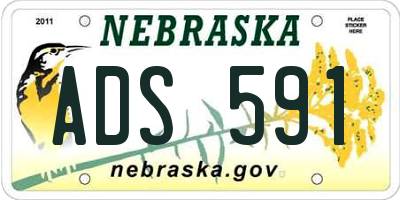 NE license plate ADS591