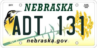 NE license plate ADT131