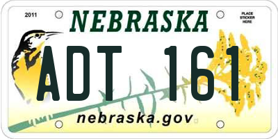 NE license plate ADT161