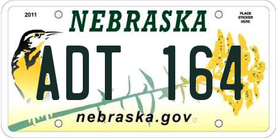 NE license plate ADT164