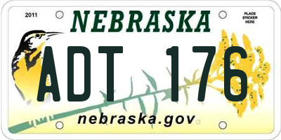 NE license plate ADT176